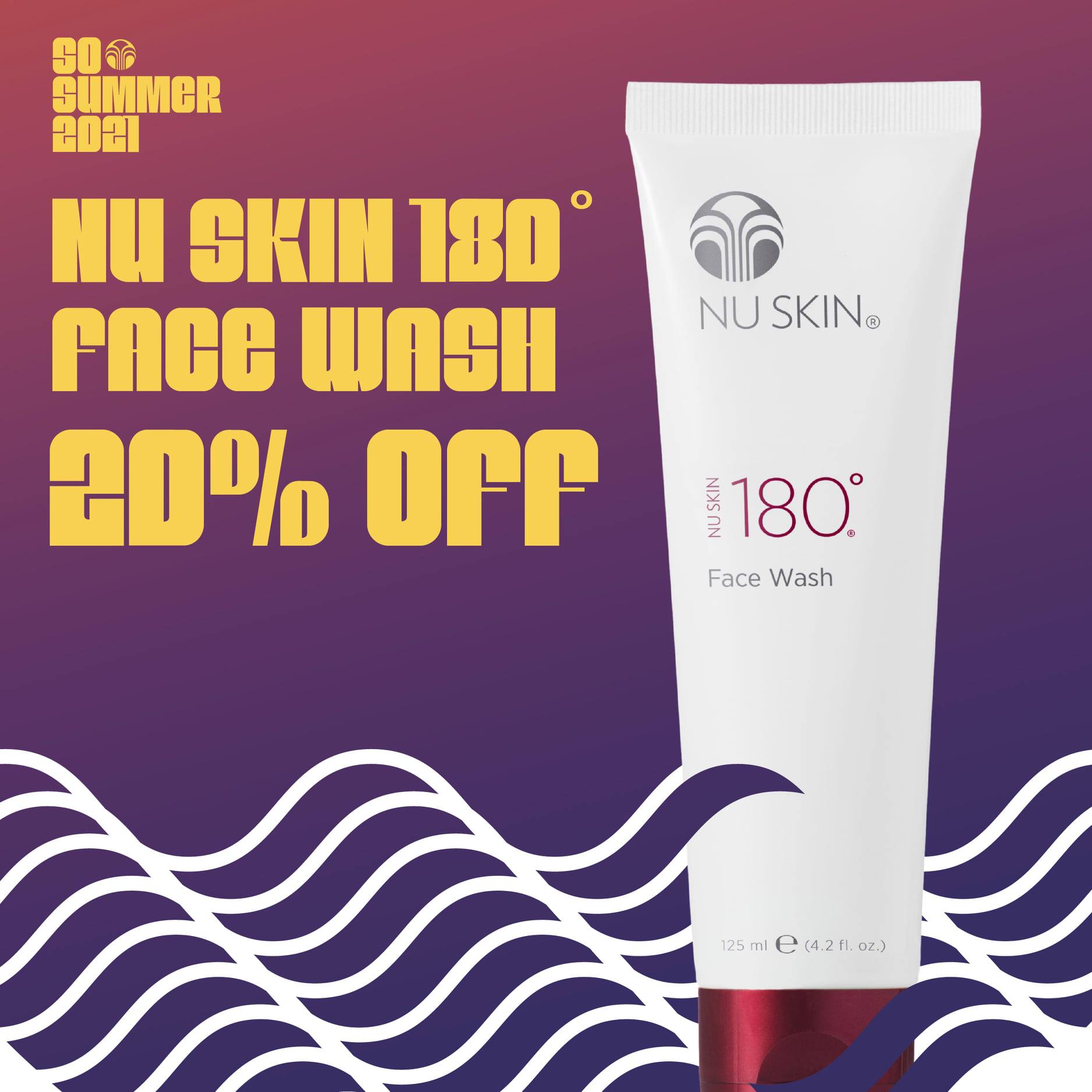 20% OFF Nu Skin 180 Face Wash So Summer Sale USA Canada