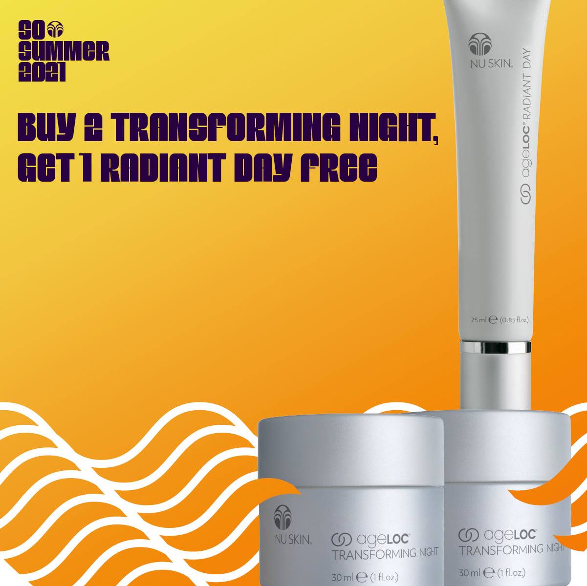 ageLOC Transforming Night Buy 2 Free Radiant Day So Summer Sale