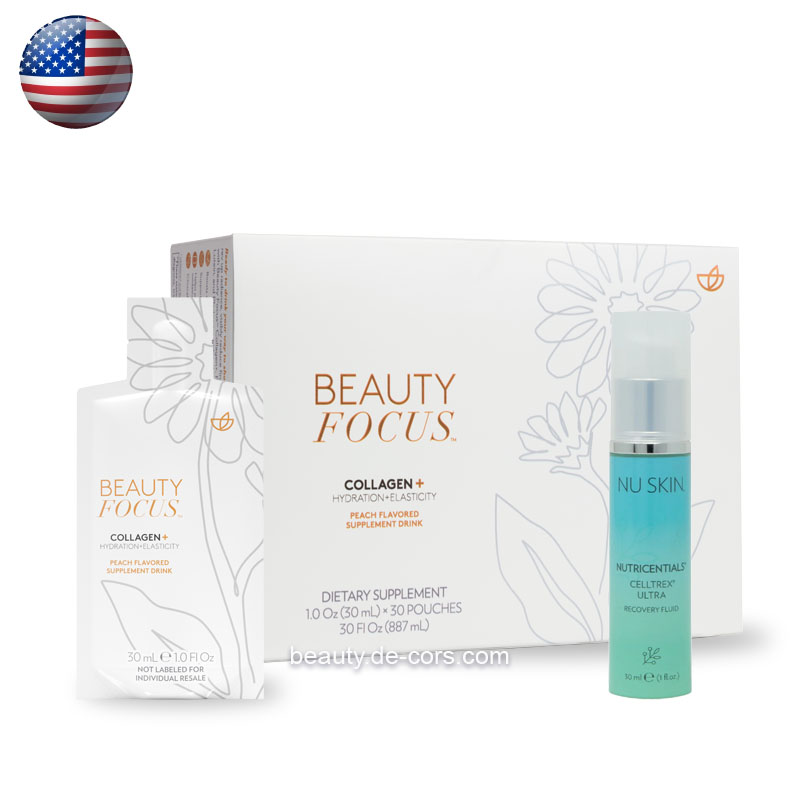 Nu Skin Beauty Focus Collagen+ Celltrex Recovery Fluid USA